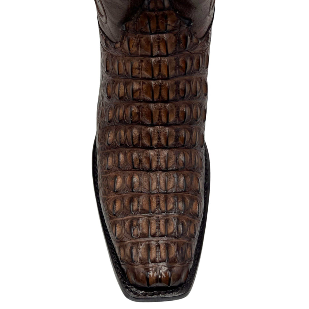 Men's University of Oklahoma Sooners Brown Hornback American Alligator Cowboy Boots David by Vaccari #select-a-toe_jw