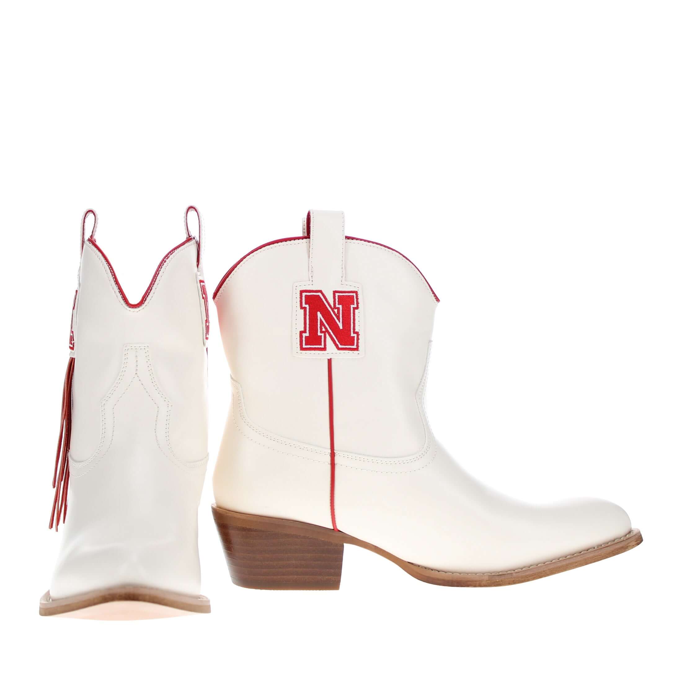 Women's University of Nebraska Bone Fringe Bootie Lucy By V By Vaccari