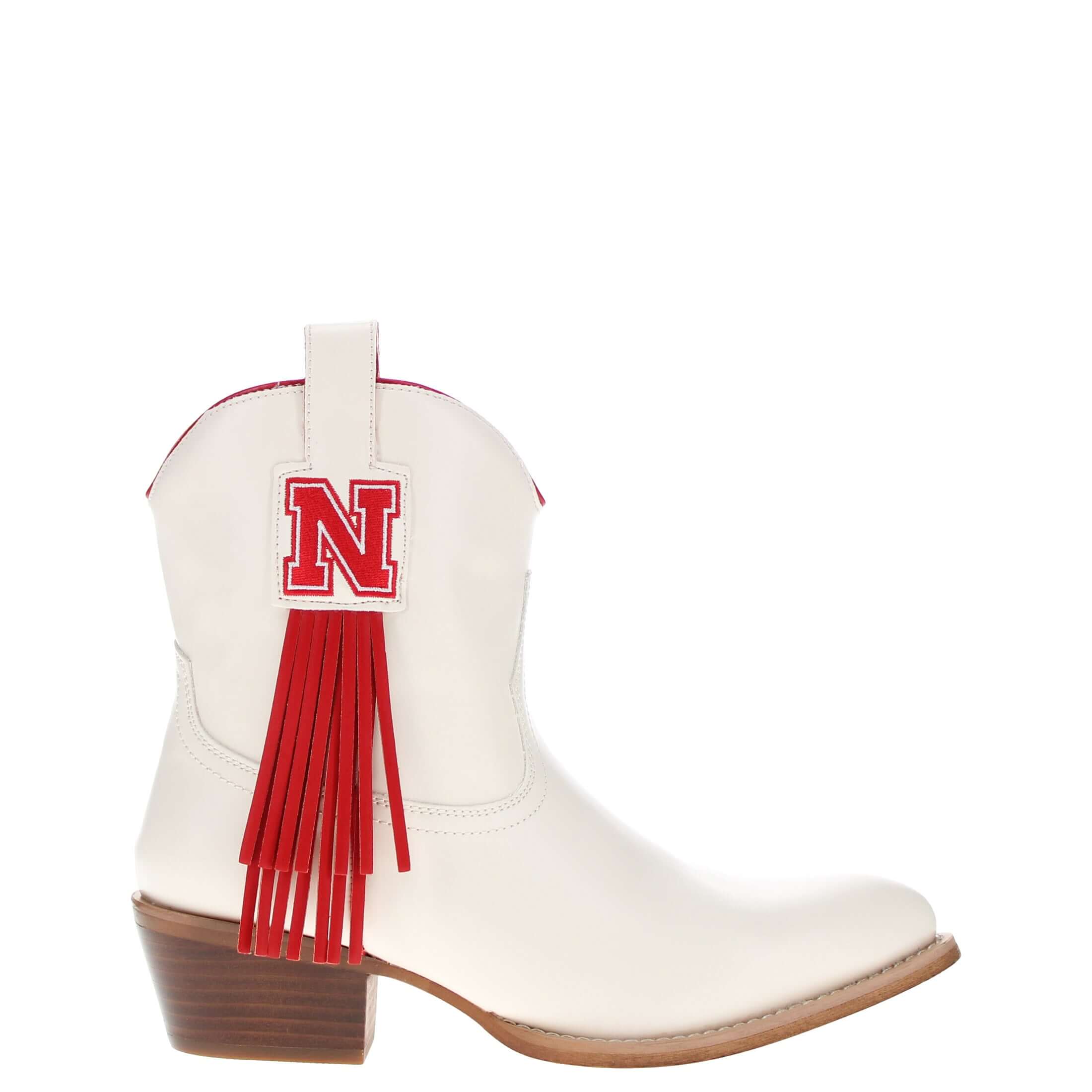 Women's University of Nebraska Bone Fringe Bootie Lucy By V By Vaccari
