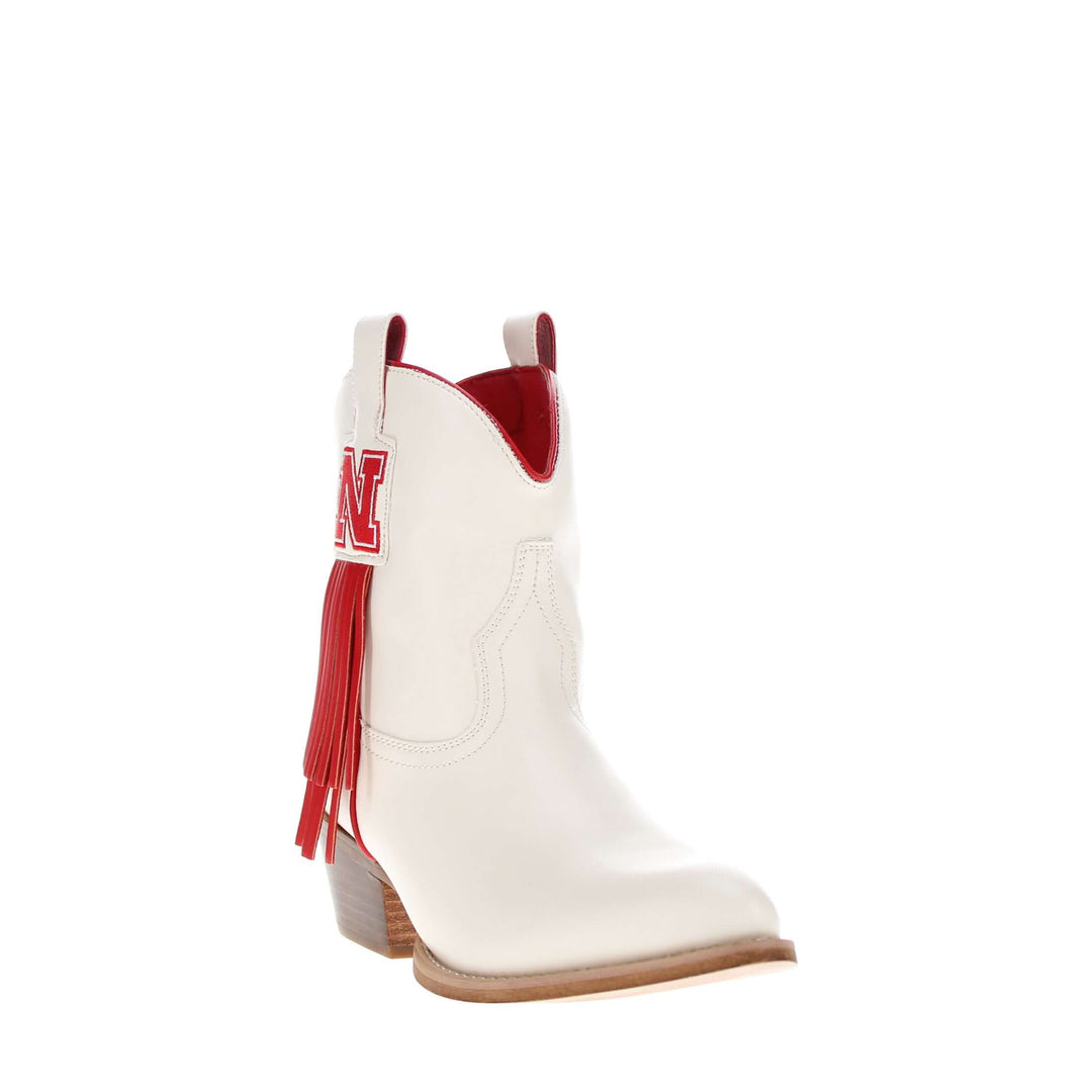 Women's University of Nebraska Bone Fringe Bootie Lucy By V By Vaccari