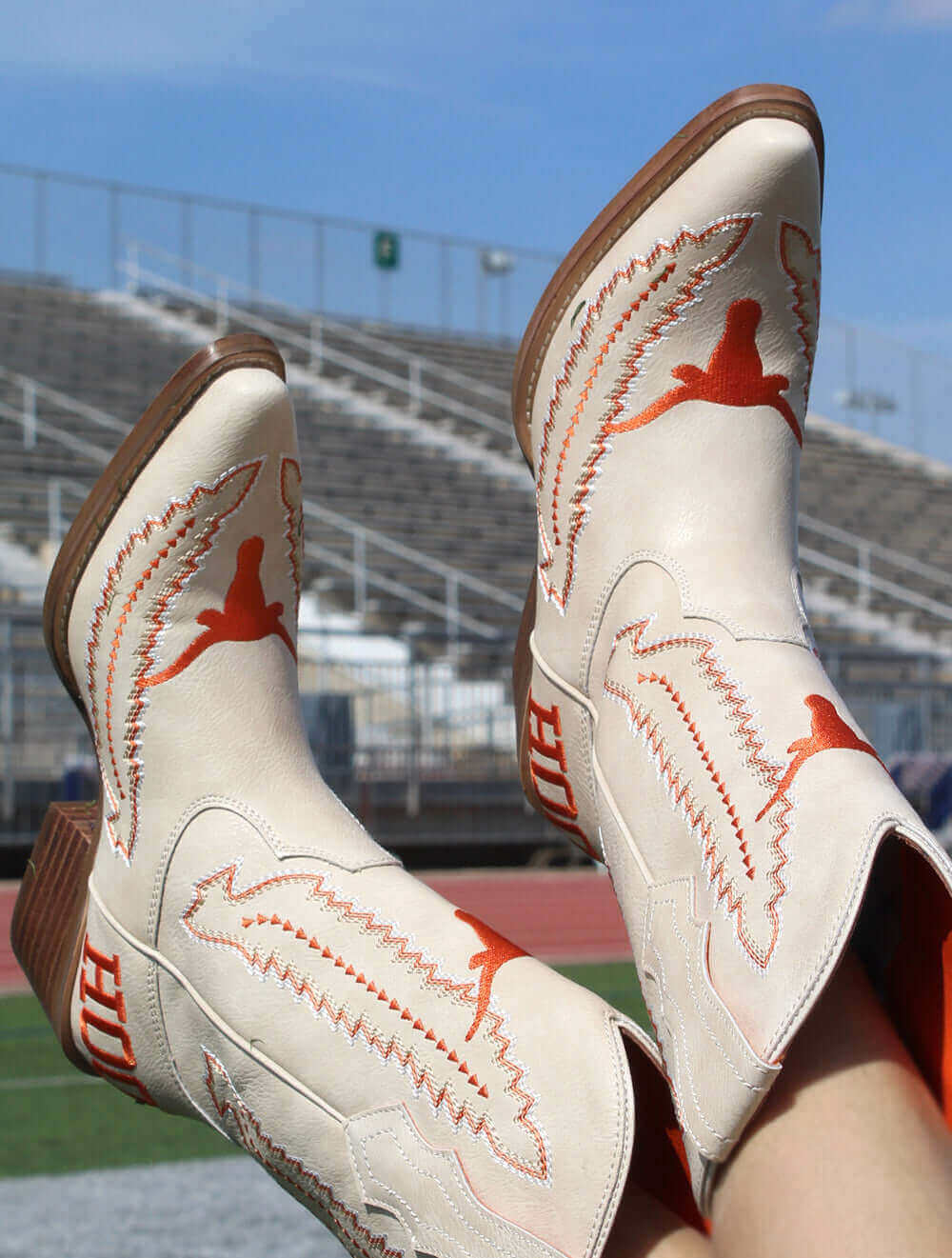 Women's University of Texas Bone Cowgirl Boots Mimi V by Vaccari