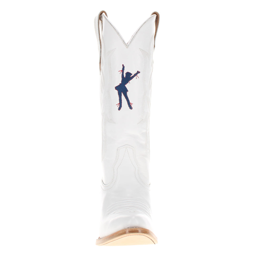 Women's White Cowgirl Boots Leighton Rangerette by Vaccari University