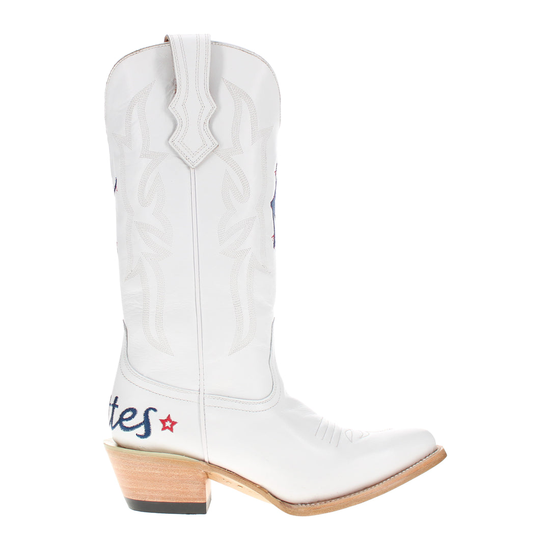 Women's White Cowgirl Boots Leighton Rangerette by Vaccari University
