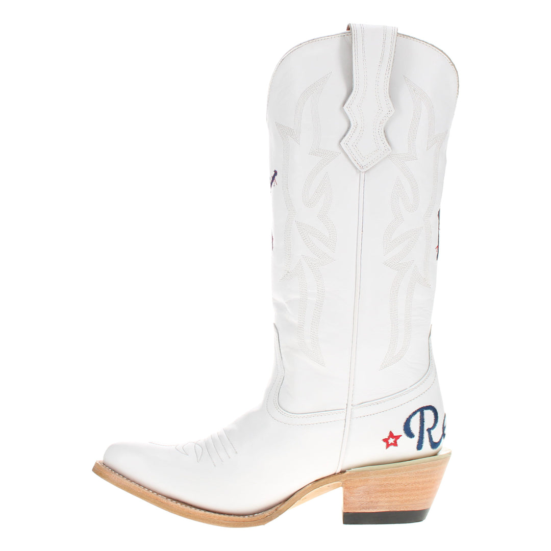 Women's White Cowgirl Boots Leighton Rangerette by Vaccari University