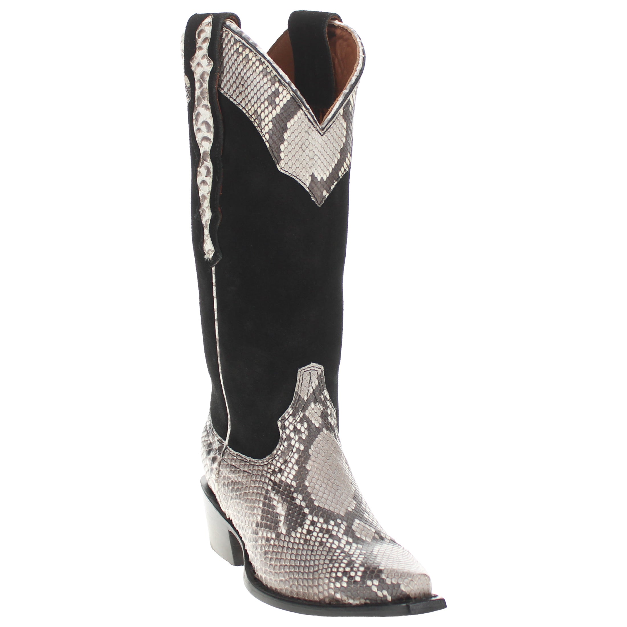 Women's Natural Python Snip Toe Cowgirl Boots Zara by Vaccari