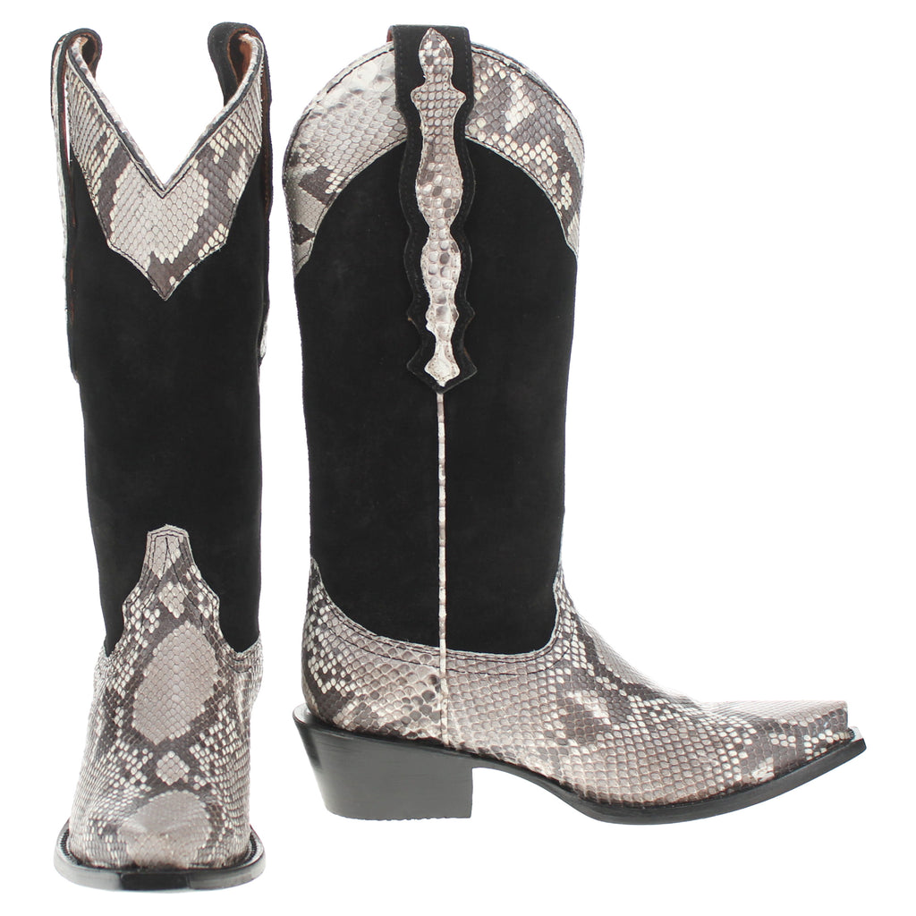 Women's Natural Python Cowgirl Boots | Vaccari Boots