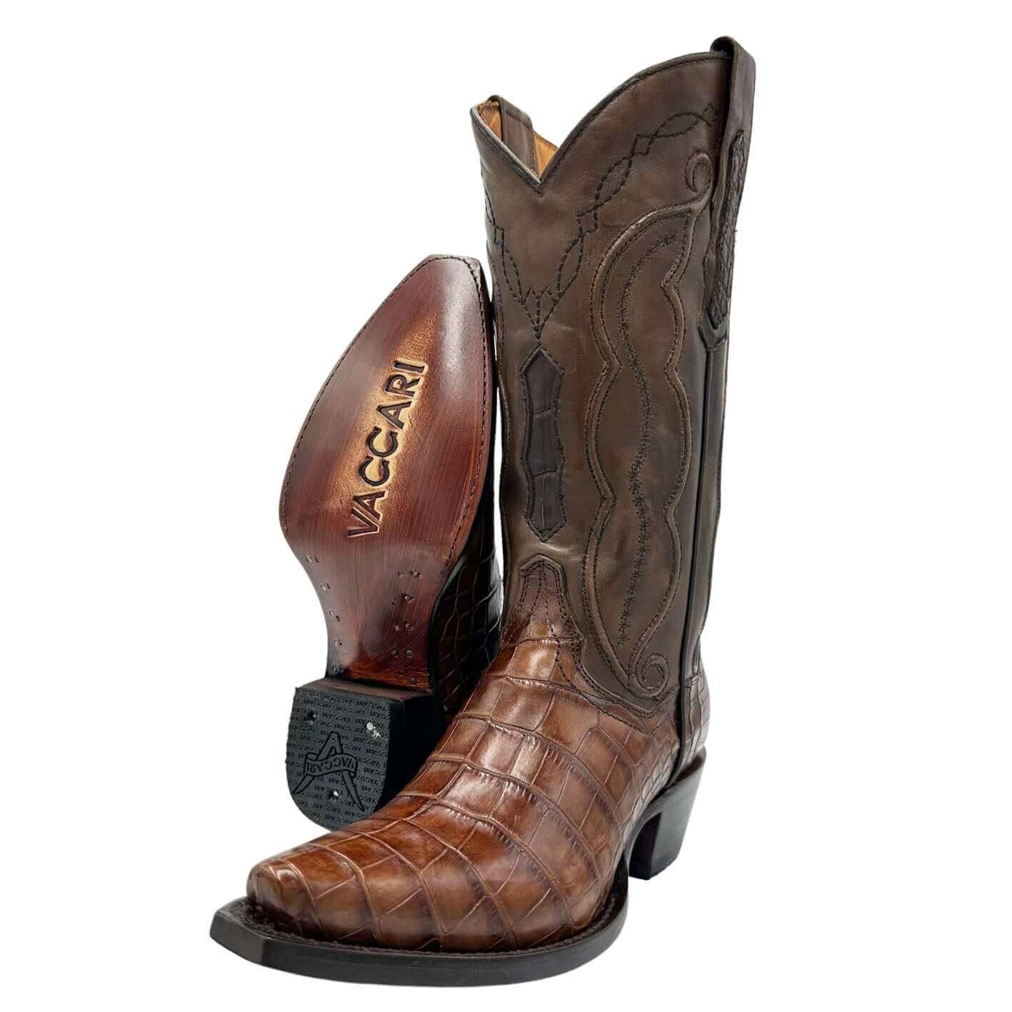 American Alligator Belly Snip Toe Boots