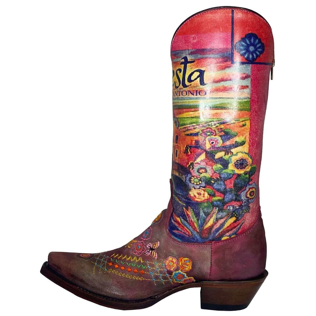 Womens Vaccari San Antonio Fiesta Officially Licensed Boots