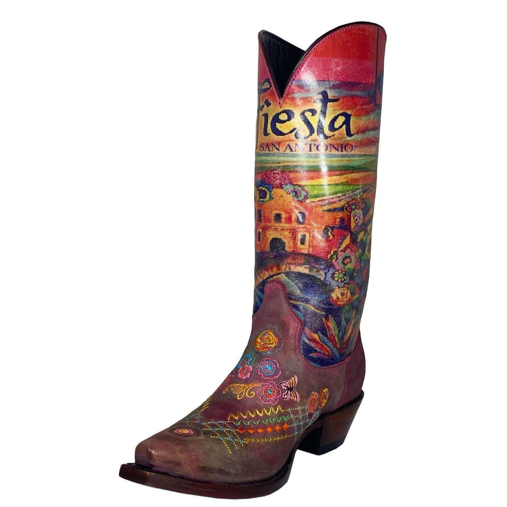 Womens Vaccari San Antonio Fiesta Officially Licensed Boots