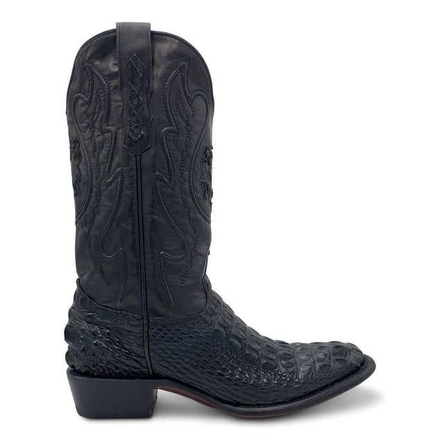 Mens Vaccari Black R Toe American Alligator BootsMens Vaccari Black R Toe American Alligator Boots