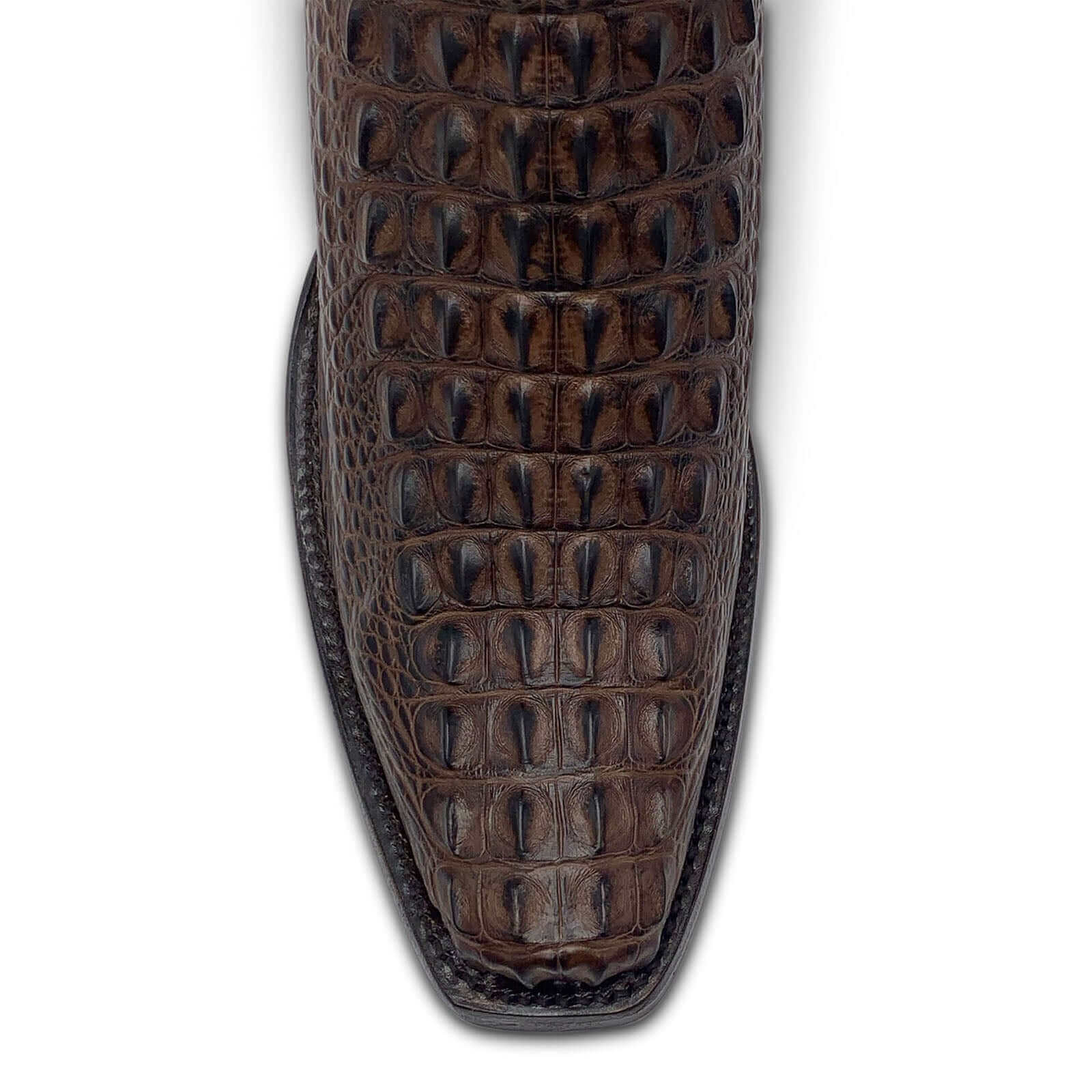 Mens Vaccari Mocha American Alligator 7 Toe Boots