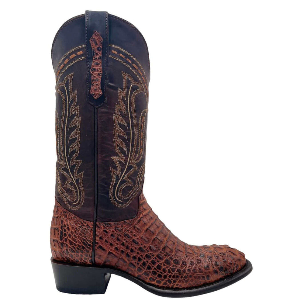 Men's Vaccari Head Cut Caimain Mocha Round Toe Boots