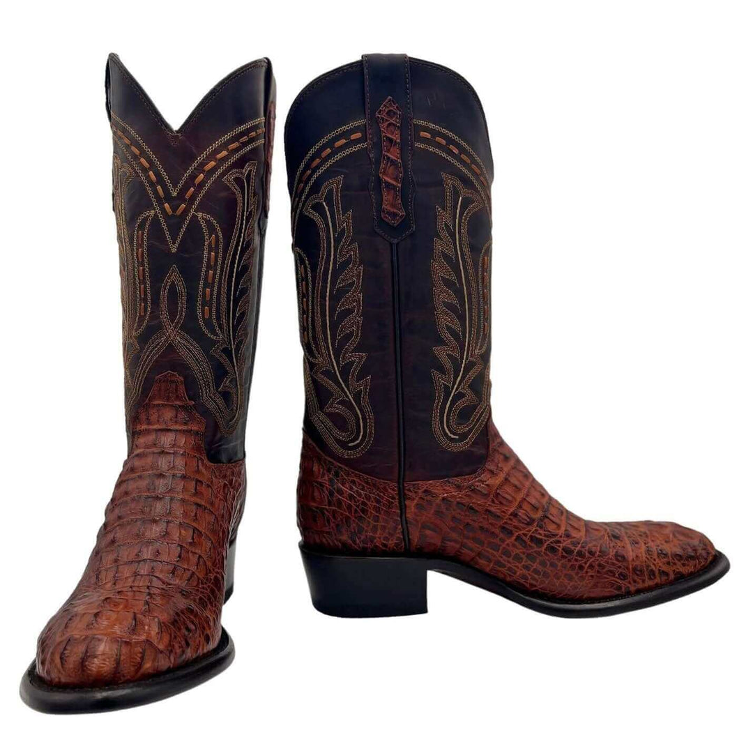 Men's Vaccari Head Cut Caimain Mocha Round Toe Boots