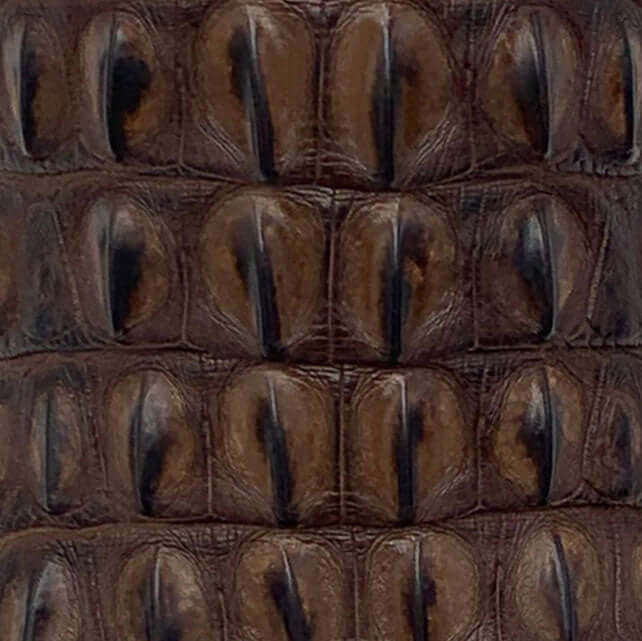 Mocha Crocodile Faux Leather