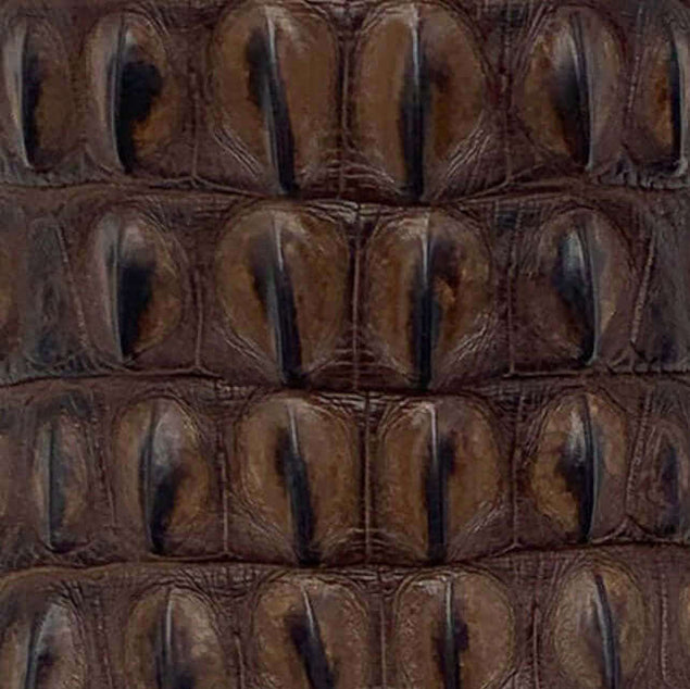 Mens Vaccari Mocha R Toe American Alligator Boots