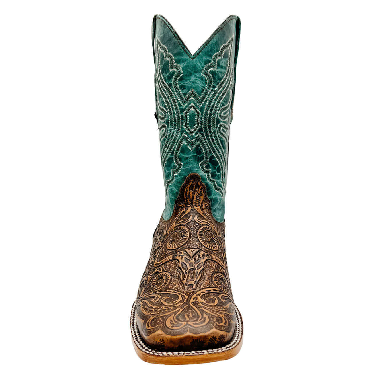Men's Vaccari Hand Tooled Square Toe Boots