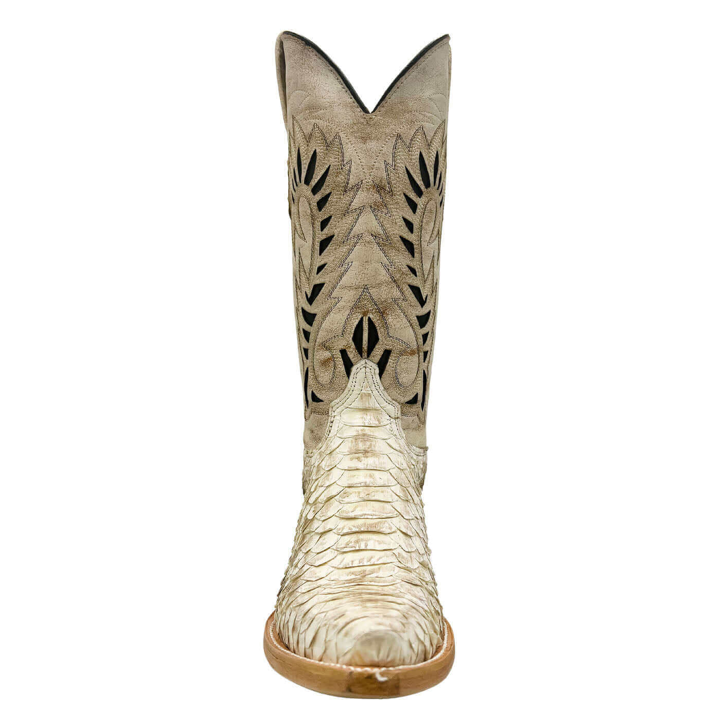 Men's Vaccari Natural Python Snip Toe Boots
