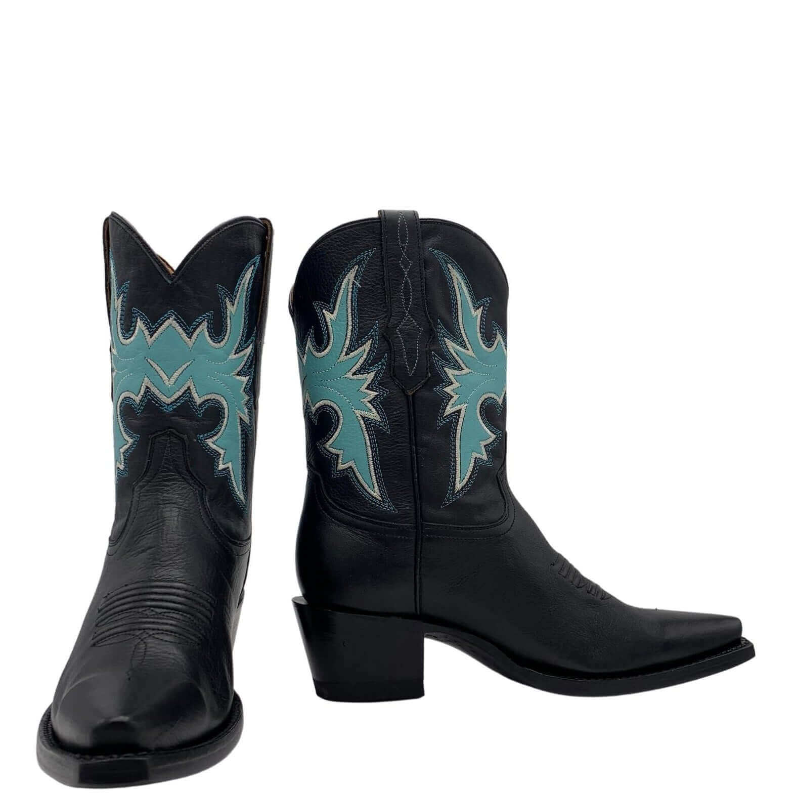 Retro Shorty Snip Toe Black - Vaccari Boots