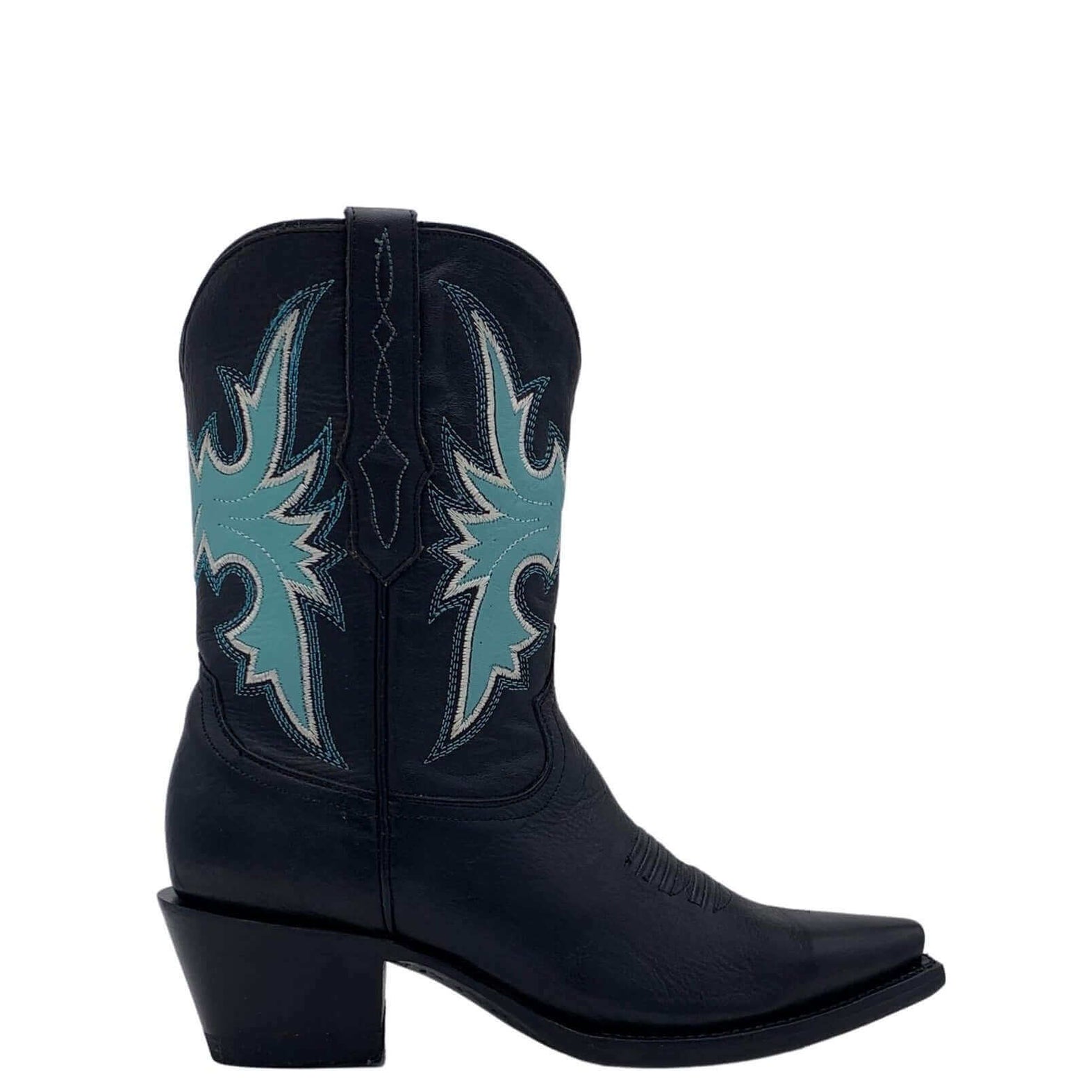 Retro Shorty Snip Toe Black - Vaccari Boots