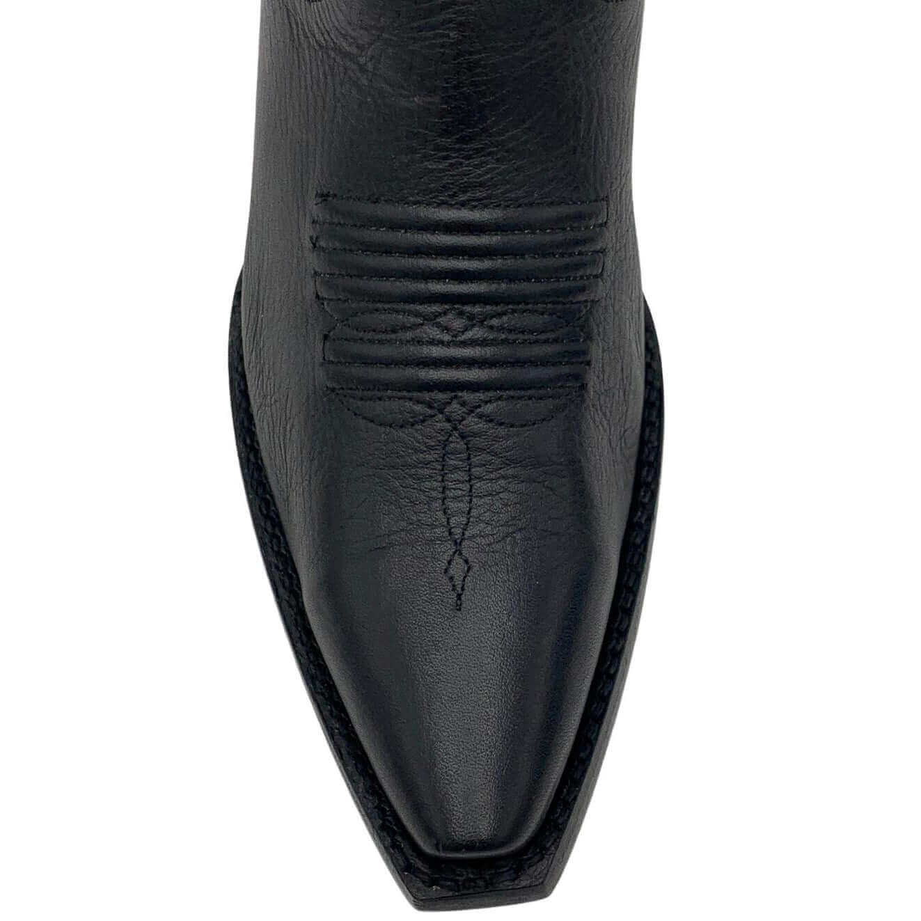 Retro Shorty Snip Toe Black - Vaccari Boots