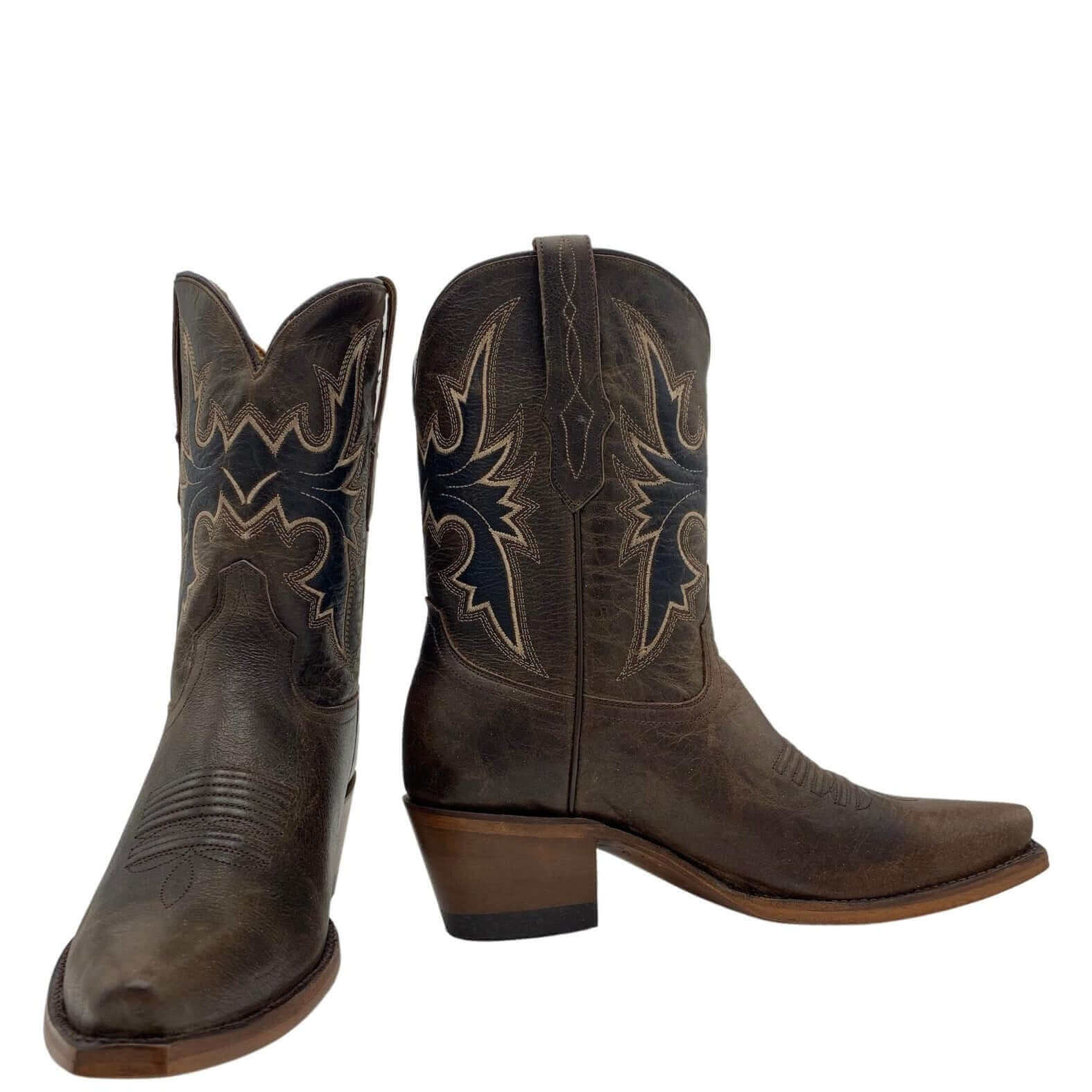 Retro Shorty Snip Toe Chocolate - Vaccari Boots