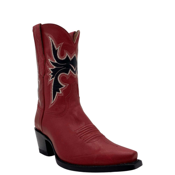 Retro Shorty Snip Toe Red - Vaccari Boots