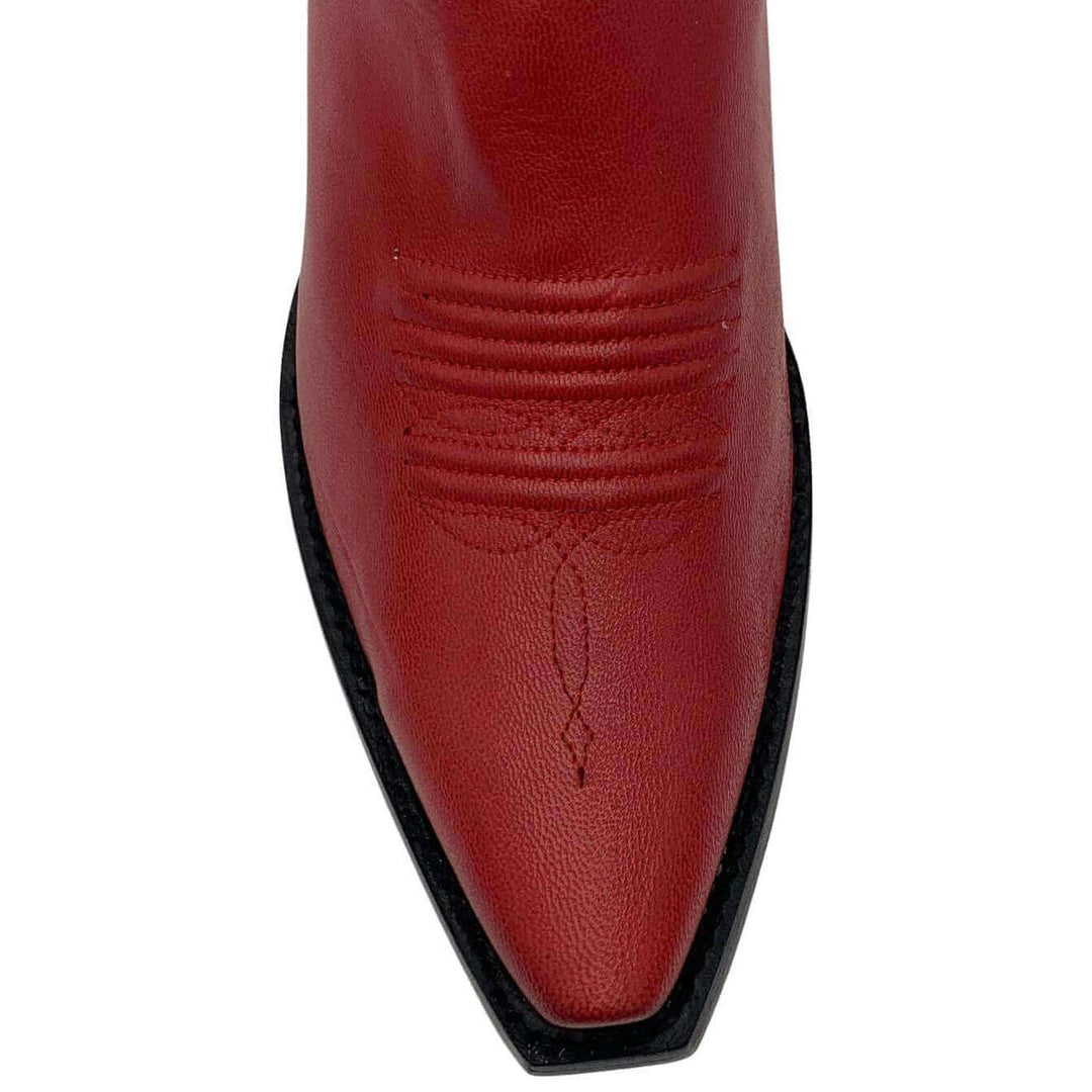 Retro Shorty Snip Toe Red - Vaccari Boots