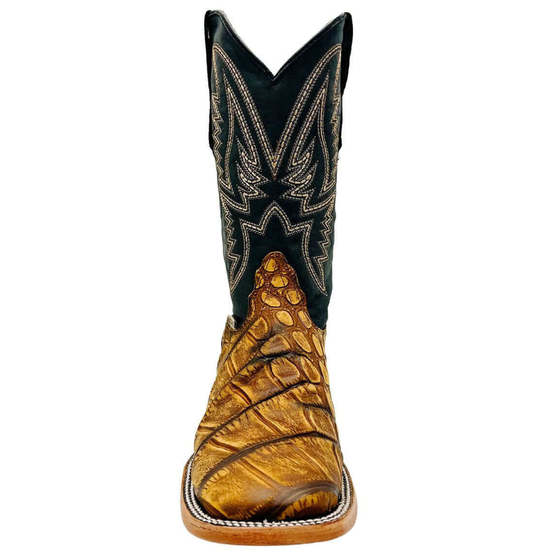 Alligator Print Square Toe Boots