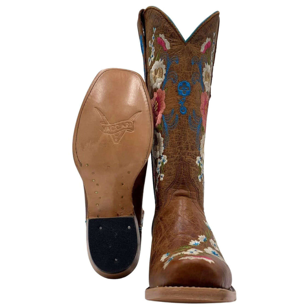 Womens Vaccari Floral Embroidered Boots