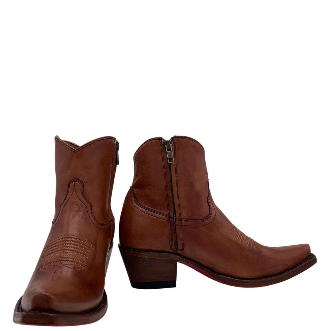 Women's Vaccari Almond Red Bottom Booties