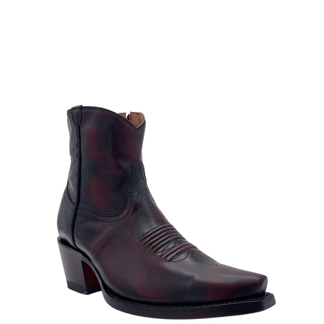 Women's Vaccari Black Cherry Red Bottom Booties